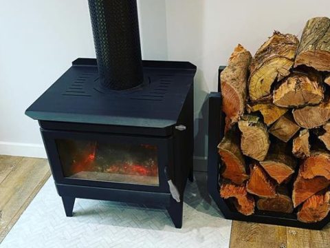 wood fire heater installation